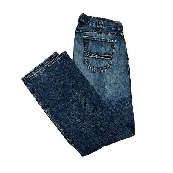 Ariat Men's 36x36 Rocker N7 Straight Leg Blue Jeans 5-Pocket Zip Fly Button - Picture 3 of 7